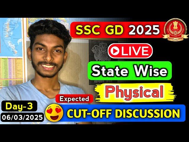 LIVESSC GD 2025 Physical Cutoff Discussion06/03/2025 DAY-2|| SSC GD 2025 Safe Score