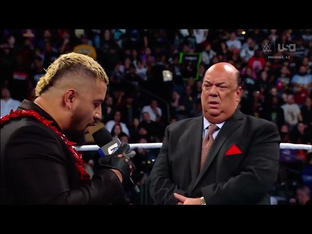 Solo Sikoa Confronts Paul Heyman - WWE Smackdown 1/3/2025