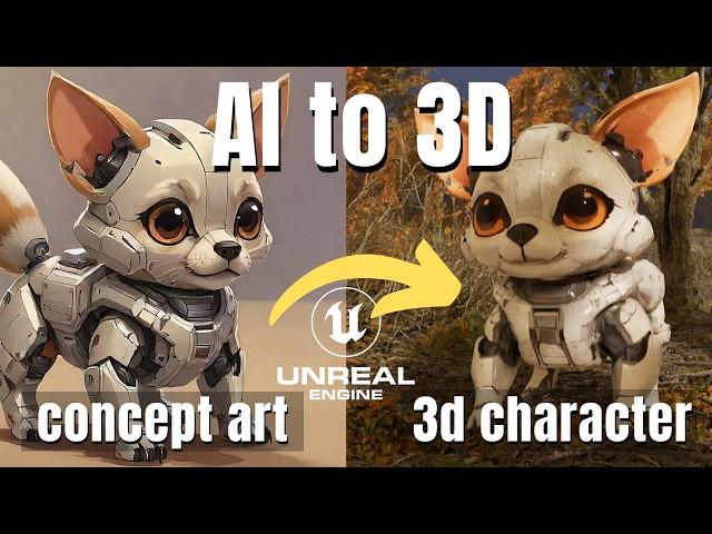 This is Getting GOOD! AI Art to AI 3D Model - Unreal Engine UE5 Game Development