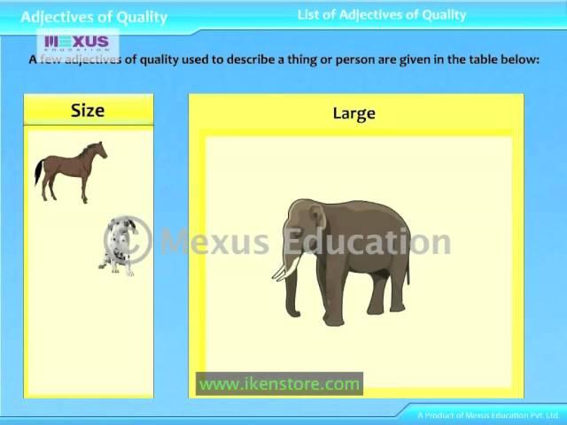 Adjectives of Quality | English Grammar | iken | ikenedu | ikenApp