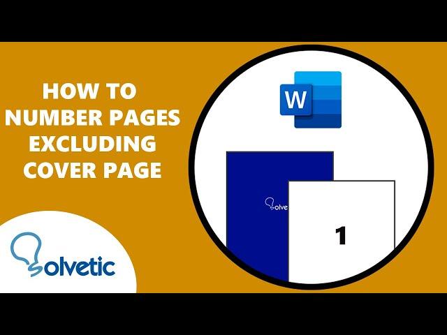 How to Number Pages Excluding Cover Page