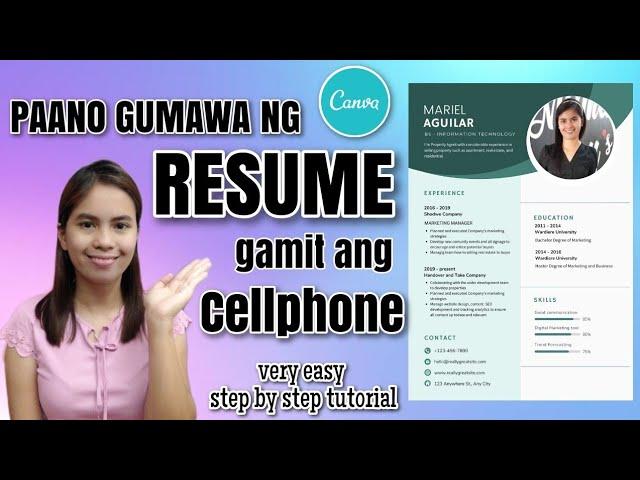 Paano Gumawa Ng Resume Gamit Ang Celphone |HOW TO MAKE RESUME USING CELLPHONE| Tagalog Tutorials