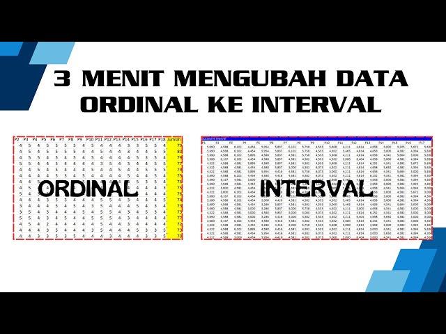 Cara Mudah Mengubah Data Ordinal Ke Interval | Transform Data Ordinal to Interval