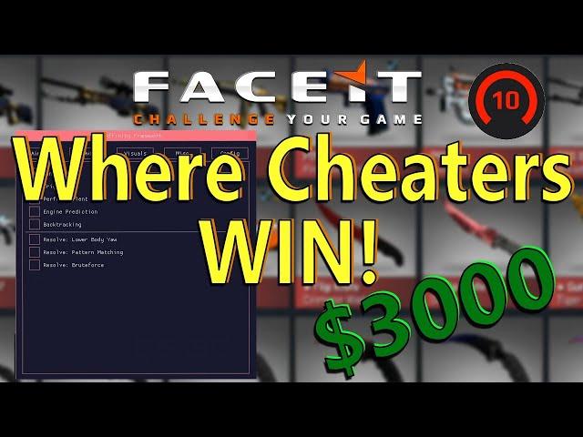 Faceit Refused To Ban a Cheating Rank 10 with $3000 Inventory!