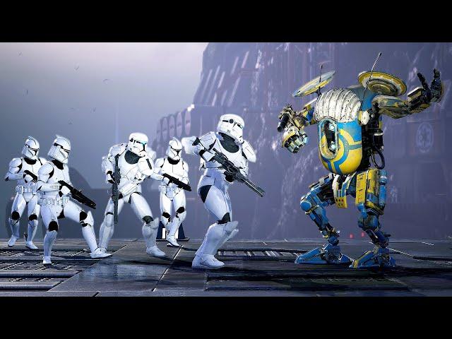 Clone Wars Simulation Battle! - STAR WARS JEDI FALLEN ORDER NPC Wars