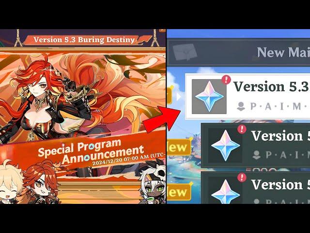 FINALLY!! 300 PRIMOGEMS CODE & Version 5.3 SPECIAL PROGRAM Livestream CONFIRMED - Genshin Impact