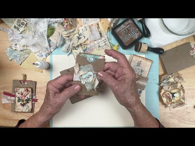 Making Junk Journal Pockets and Belly Bands out of Toilet Paper Rolls. Fun and great for beginners!