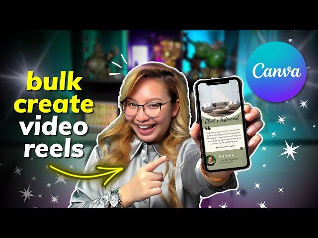 Bulk Create Video Reels with Canva - in SECONDS!