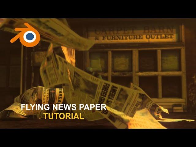 Animate flying papers in a Cinematic Scenario PART 1  - Blender 2.92 TUTORIAL.