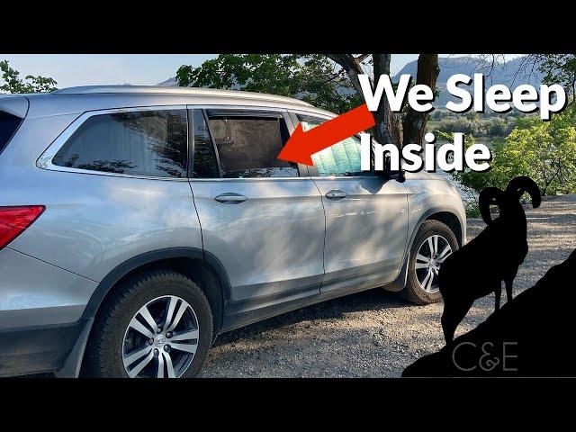 Sleeping in our Car: Making a Comfortable Sleeping Area in our Honda Pilot SUV Micro Camper