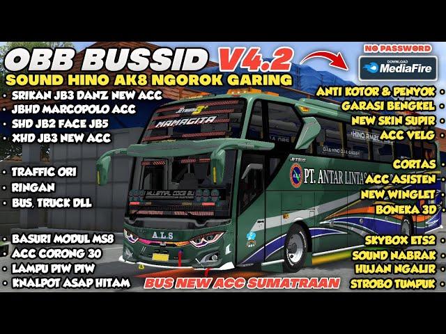 KEREN NIH COBAIN OBB BUSSID V4.2 TERBARU SOUND HINO AK8 NGOROK GARING | GRAFIK RASA ETS2