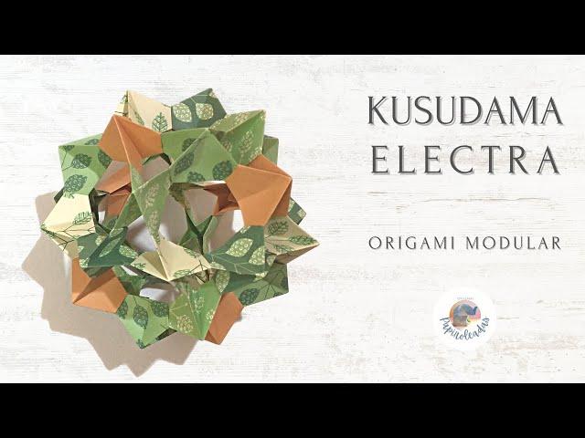 KUSUDAMA ELECTRA (David Mitchell) PASO A PASO  ORIGAMI MODULAR  STEP BY STEP UNIT ORIGAMI 