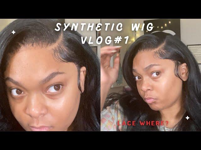 Synthetic Wig Vlog #1 | skincare included!