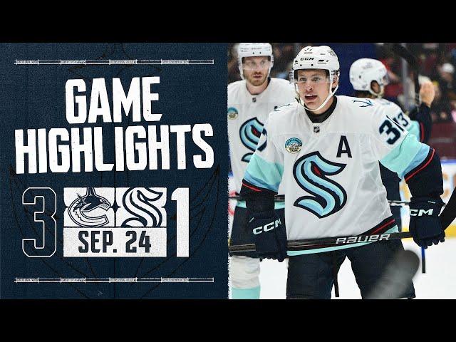 Seattle Kraken at Vancouver Canucks | 09/24 Game Highlights