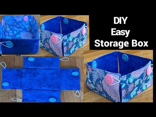 How To Make Fabric Storage Box/Fabric Basket Sewing Tutorial/DIY Fabric Storage Basket Fabric Box #3