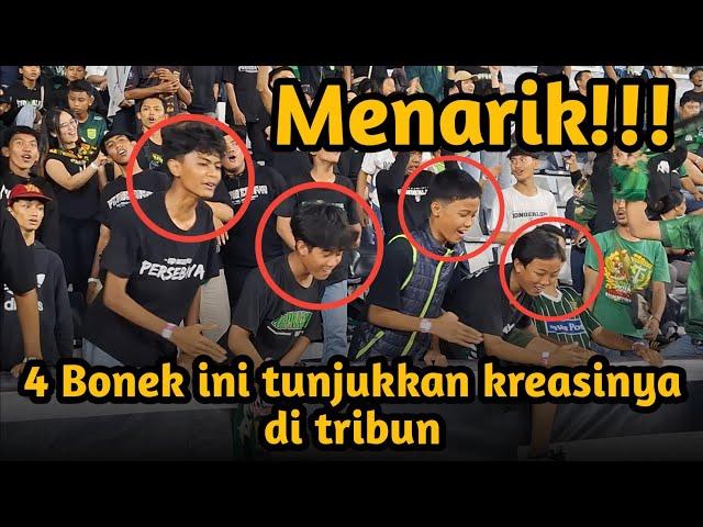 KREATIF!!! 4 BONEK INI TUNJUKKAN KREASI BARUNYA DI TRIBUN