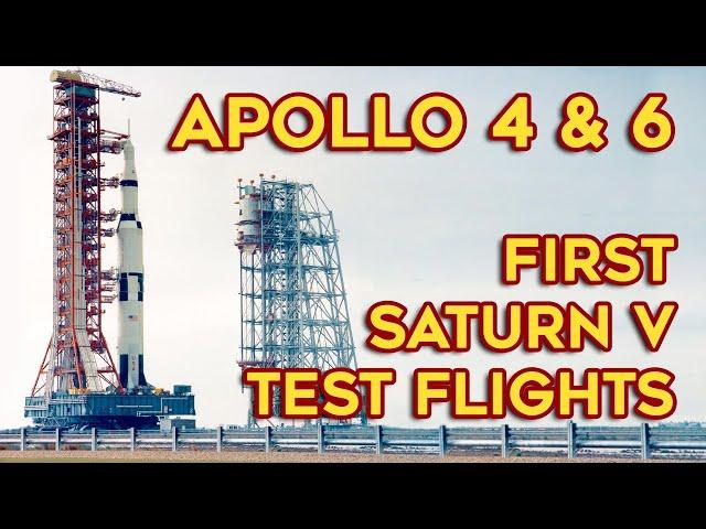 Apollo 4 & 6: First Saturn V Test Flights - Historical Footage, 1967, A-type missions,  CSM, NASA