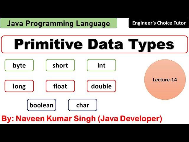 Primitive Data Types in Java | Java Programming Language | Java