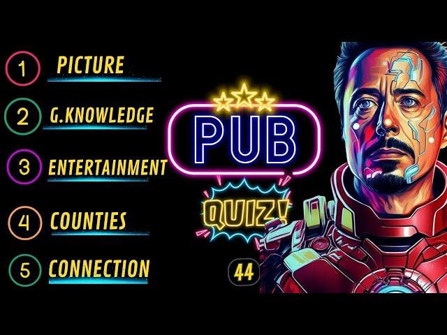 Pub Quiz Showdown: Test Your Knowledge! Pub Quiz 5 Rounds. No 44