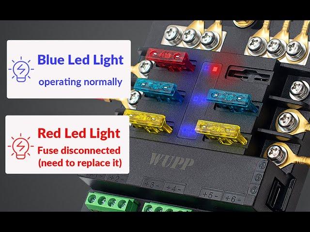 How to Wire a Fuse Block with Relay, WUPP 6 Circuits Fuse and Relay Box with ACC Interface