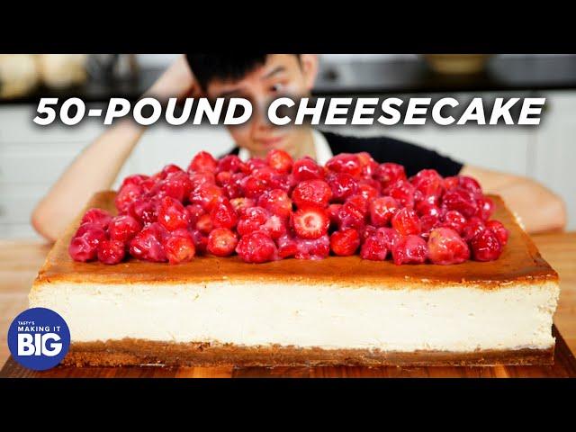 I Made A Giant 50-Pound Cheesecake • Tasty