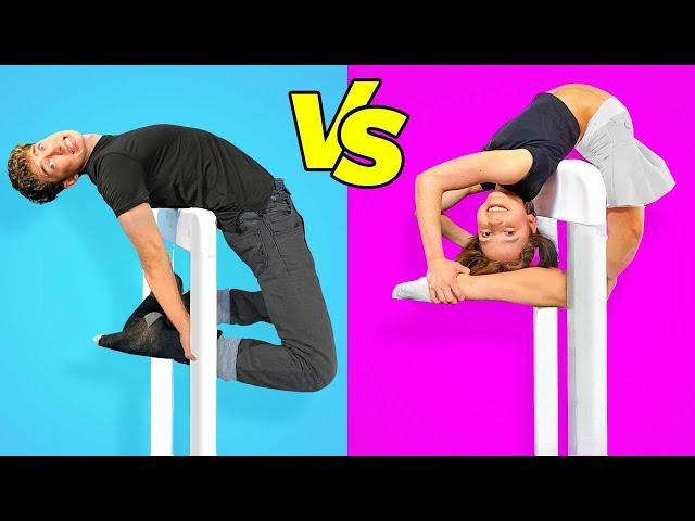 Boys VS Girls Flexibility Challenge! Ft. Anna McNulty