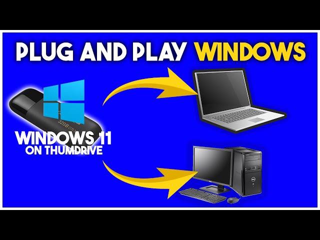 Run your Windows OS DIRECTLY from a USB (Plug and Play Windows)