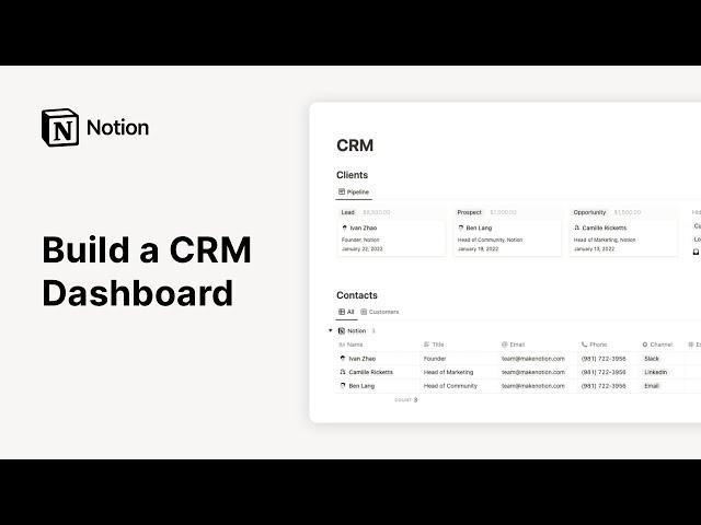 How to build a CRM in Notion