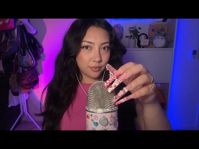 ASMR bare mic scratching with REALLY long nails 