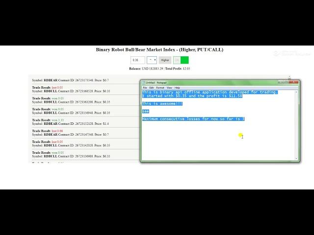 Binary robot api 100% profitable