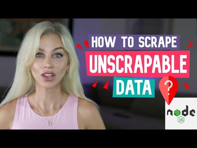  How to Scrape UNSCRAPABLE data! (super simple!) Node.js + API