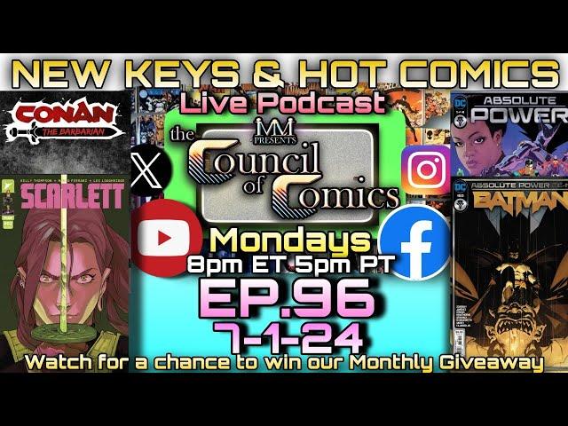 NEW KEYS & HOT COMICS of the Week! LIVE Podcast ep.96 July 1, 2024 #comicbooks #comics