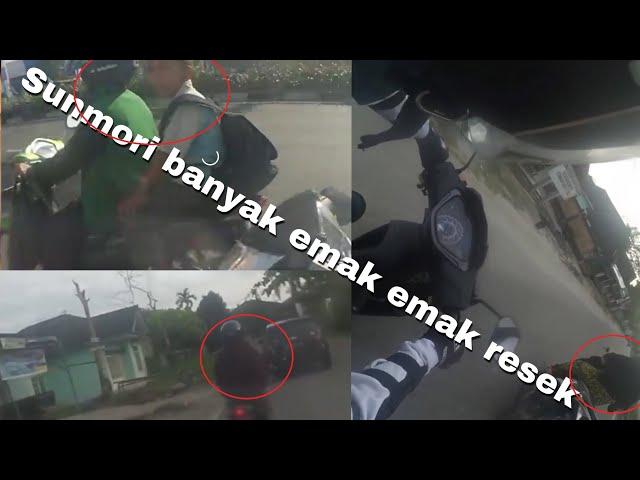 Sunmori #1--- Banyak Emak-Emak cari gara-gara #motovloggerpekanbaru