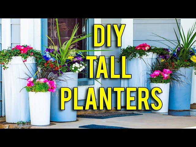 How To Make Tall Planters - SO EASY!