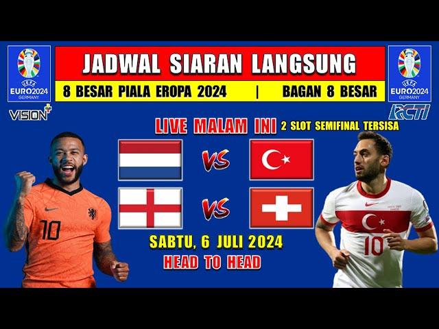 JADWAL SIARAN LANGSUNG PIALA EROPA 2024 MALAM INI SABTU 6 JULI 2024 - BELANDA vs TURKI