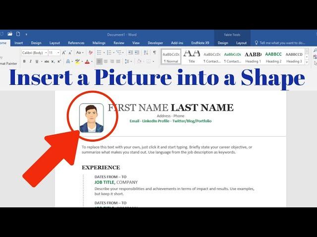 How To Insert A Picture into A Shape on Microsoft word | Put an Image into A Picture in Word