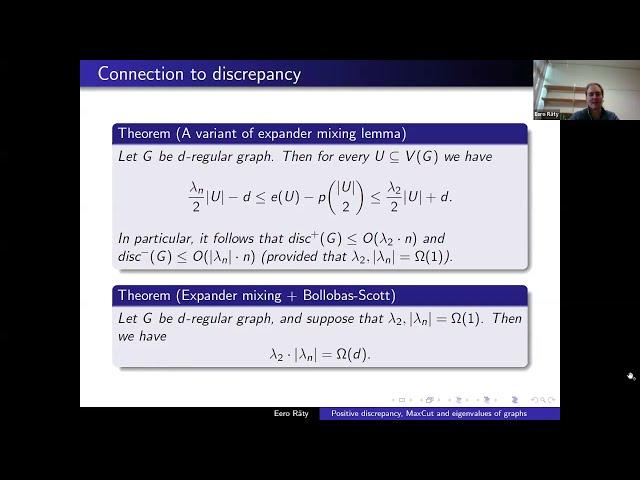 AGT: Positive discrepancy, MaxCut and eigenvalues of graphs