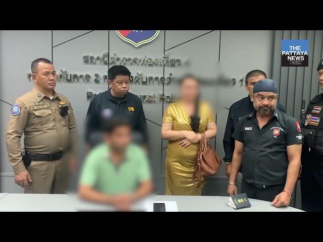 Indian tourist arrested on Walking Street in Pattaya for stealing the phone of a female tourist.