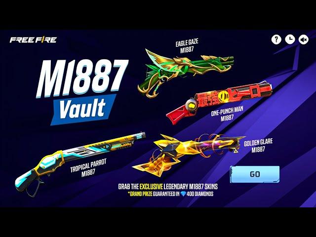 All M1887 Skin Return Event Free Fire | Free Fire New Event | Ff New Event Today