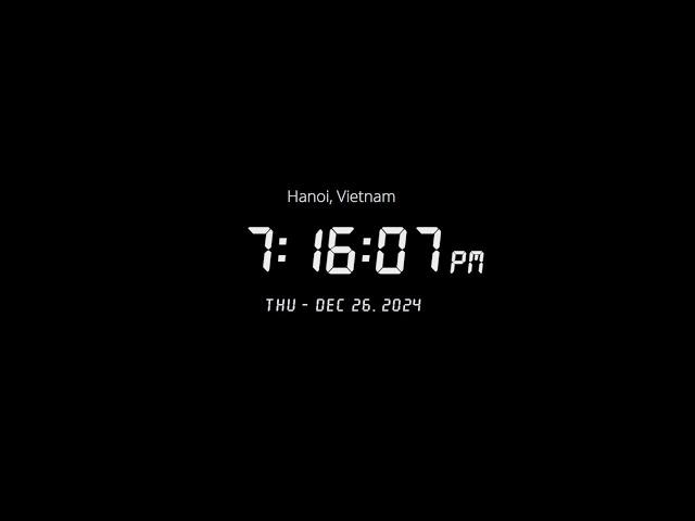  LIVE | Clock / Current time in Hanoi, Vietnam / what time is it now