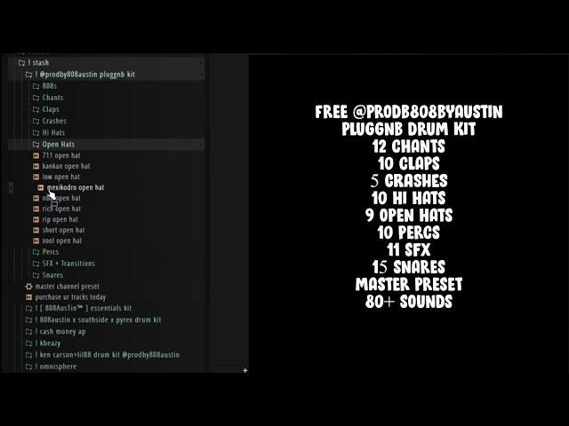 (free) Summrs x Stoopidxool Pluggnb Drum kit @prodby808austin