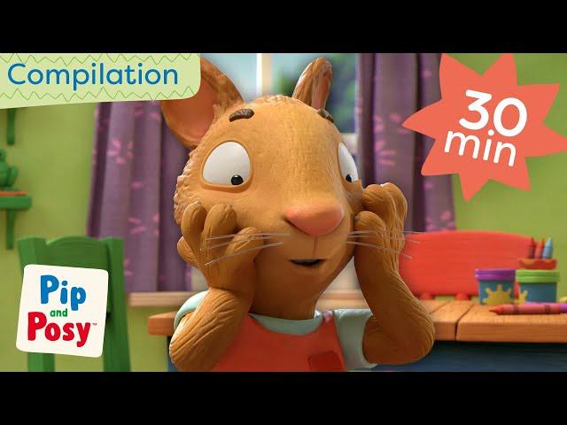 Pip's Super-Fancy Plasters! 🩹 |  @pipandposy  | 30 Mnutes of Cartoons | Compilation