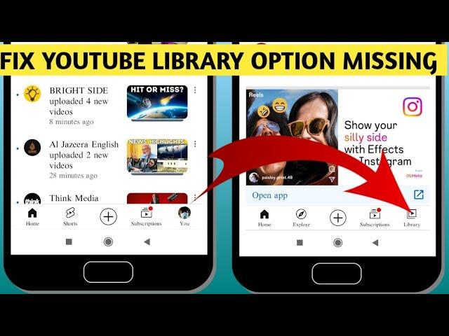 Fix YouTube Library Option Not Showing in YouTube (library option missing on home screen YouTube)