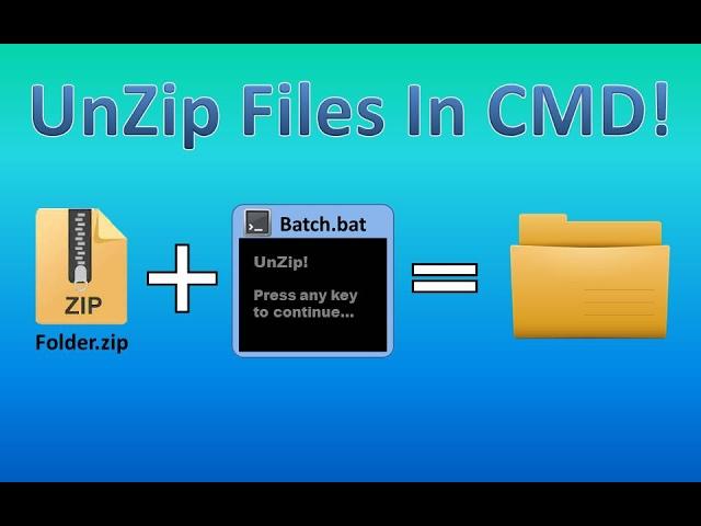 UnZip Zip Files In CMD! | Tips and Tricks! #5