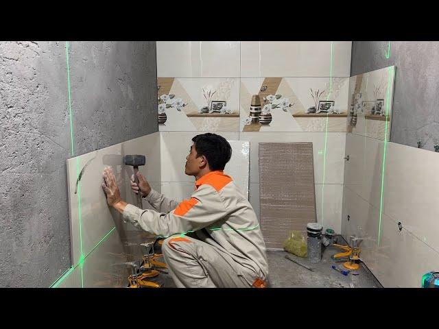 Construction Techniques | Install Ceramic Tiles The Bathroom Wall | Brick 40x80cm