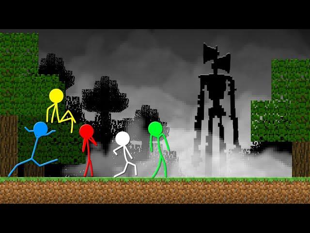 Stickman VS Minecraft: Mutant Siren Head in Minecraft - AVM Shorts Animation