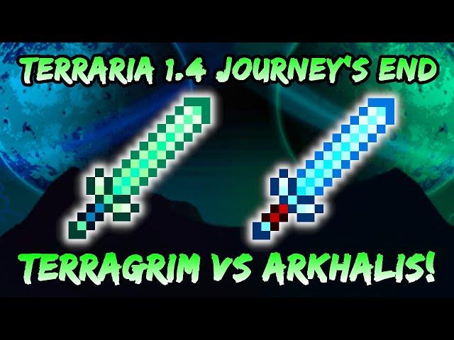 Terragrim vs. Arkhalis! Terraria 1.4 Journey's End Melee Class Weapon Showcase