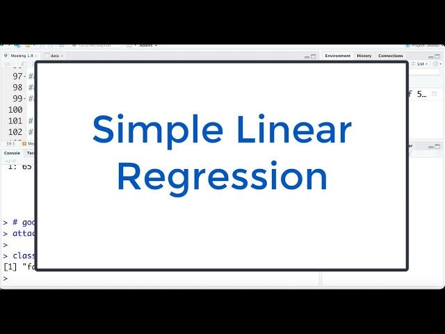 1.6 Linear Regression in R: Fitting a Model and Discussing Assumptions