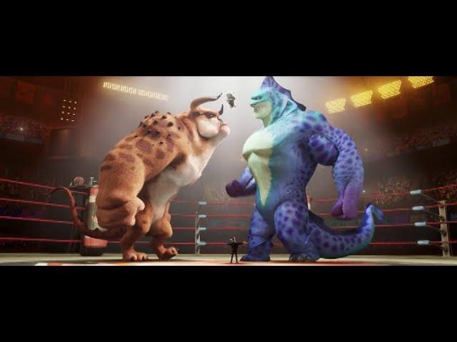 (wwe)rumble movie 1 st fight " Tentacular vs  King Gorge"