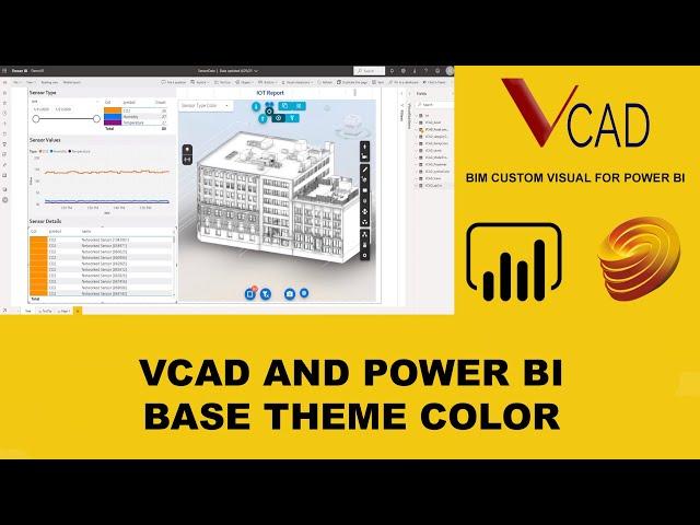 Setting the base theme color for improving visibility - Vcad for Power BI